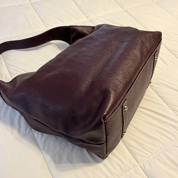 Dooney & Bourke Belvedere Pebbled Leather Bag with Gold Hardware - Plum - Picture 7 of 7